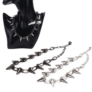 Rivets Goth Choker Necklace Spike Rock Gothic Choker