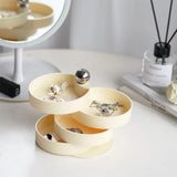 Rotatable Jewelry Box with Metal Handle