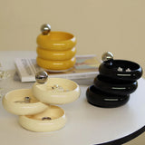 Rotatable Jewelry Box with Metal Handle Multi-layer Desktop Storage Case
