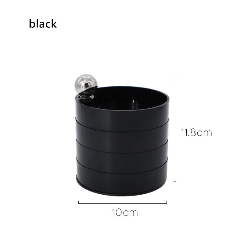Rotatable Jewelry Box with Metal Handle