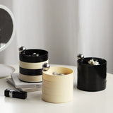 Rotatable Jewelry Box with Metal Handle