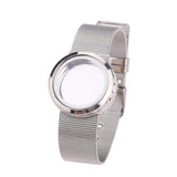 Round Photo Memory Medaillon Floating Charms Locket Pendant Bracelet Watch