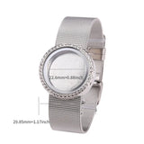 Round Photo Memory Medaillon Floating Charms Locket Pendant Bracelet Watch