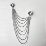 Chains Pendant Ear Tunnel Plugs Gauges Piercing Earrings