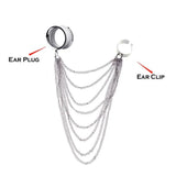 Chains Pendant Ear Tunnel Plugs Gauges Piercing Earrings