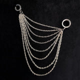 Chains Pendant Ear Tunnel Plugs Gauges Piercing Earrings