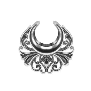 Semicircular Vine Flower Stainless Steel Ear Tunnel Plug Earring