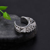 Semicircular Vine Flower Stainless Steel Ear Tunnel Plug Earring