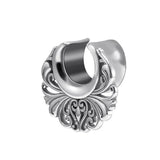 Semicircular Vine Flower Stainless Steel Ear Tunnel Plug Earring
