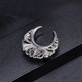 Semicircular Vine Flower Stainless Steel Ear Tunnel Plug Earring