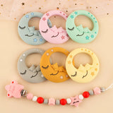 1Pc Silicone Teether Baby Teeth Care Molar Rodent Silicone Bead Nipple Chain