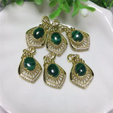 Silver Plated Malachite Pendant for Women Necklace Jewelry