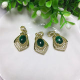 Silver Plated Malachite Pendant for Women Necklace Jewelry