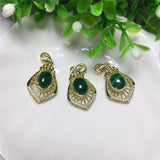 Silver Plated Malachite Pendant for Women Necklace Jewelry