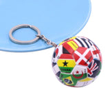 Football Pendant Keychain with 32 Countries Flag