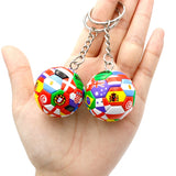Football Pendant Keychain with 32 Countries Flag