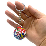 Football Pendant Keychain with 32 Countries Flag