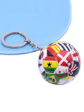 Football Pendant Keychain with 32 Countries Flag