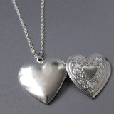 Heart Photo Frame Pendant Necklace Stainless Steel Charms Locket Women Jewelry