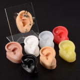 1Pc Soft Silicone Ear Model Tattoo Practice Jewelry Display Tool