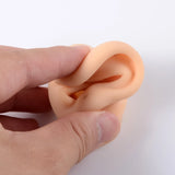1Pc Soft Silicone Ear Model Tattoo Practice Jewelry Display Tool