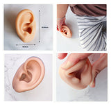 Soft Silicone Jewelry Display Ear Model Tattoo Practice Piercing Tools