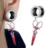 Stainless Steel Blood Scissors Ear Tunnel Plugs and Gauges