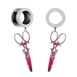 Stainless Steel Blood Scissors Ear Tunnel Plugs and Gauges