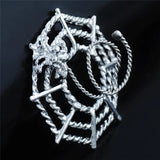 Stainless Steel Spider Web Nipple Rings BDSM Fetish Adult Sex Toy