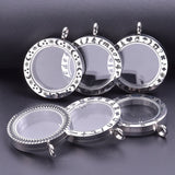 Stainless Steel Stars Sun Moon Round Memory Photo Floating Charms Locket Pendant