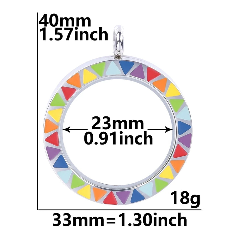 Stainless Steel Stars Sun Moon Round Memory Photo Floating Charms Locket Pendant