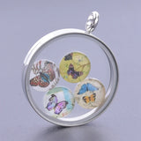 Stainless Steel Round Memory Floating Picture Locket Pendant