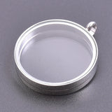 Stainless Steel Round Memory Floating Picture Locket Pendant