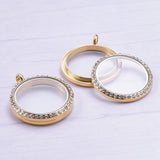 Stainless Steel Memory Charms Locket Pendant for Women Necklaces