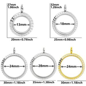 Stainless Steel Memory Charms Locket Pendant for Women Necklaces