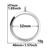 Stainless Steel Memory Charms Locket Pendant for Women Necklaces