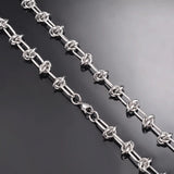 Stainless Steel Tie Knot Chain Necklaces Men Women Hip Hop Choker