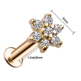 Surgical Steel Flower Lip Ring Tragus Earring Stud Piercing Jewelry