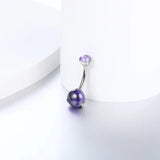 Titanium Belly Button Ring CZ Belly Ring Piercing Earring 14G