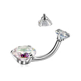 Titanium Belly Button Ring CZ Belly Ring Piercing Earring Body Jewelry 14G