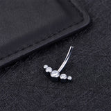 Titanium Belly Button Ring CZ Belly Ring Piercing Earring 14G