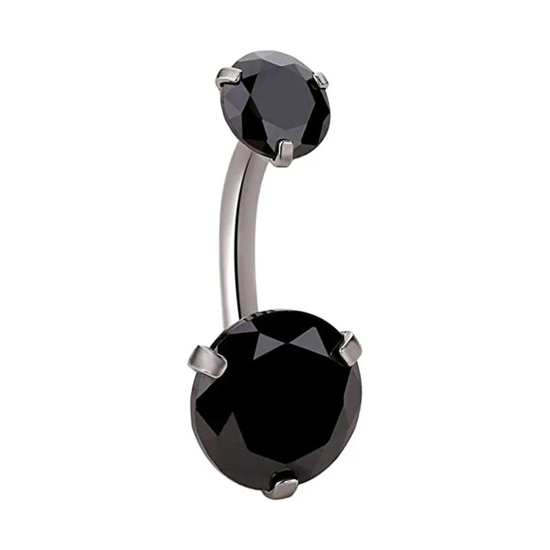 Titanium Belly Button Ring CZ Belly Ring Piercing Earring Body Jewelry 14G