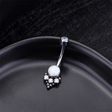 Titanium Belly Button Ring CZ Belly Ring Piercing Earring 14G