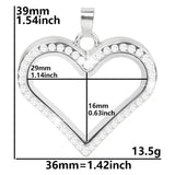 Heart Glass Floating Memory Picture Locket Pendant For Couple