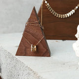 High-end Walnut Wooden Jewelry Display Stand