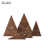 High-end Walnut Wooden Jewelry Display Stand