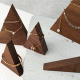 High-end Walnut Wooden Jewelry Display Stand