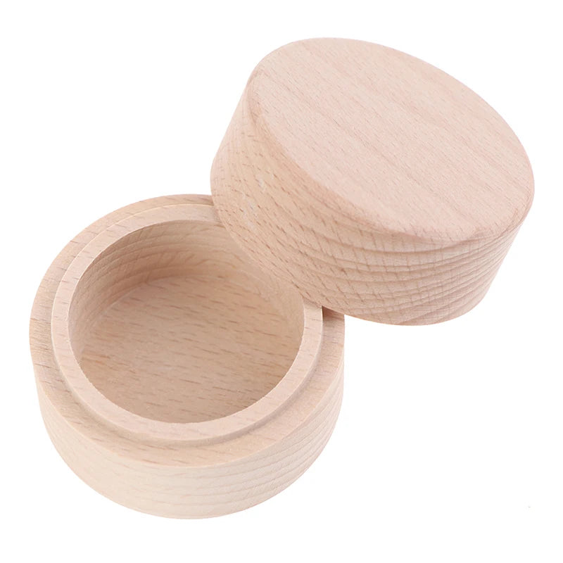 Unpainted Wood Engagement Ring Bearer Box Rustic Wedding Ring Box