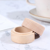 Unpainted Wood Engagement Ring Bearer Box Rustic Wedding Ring Box