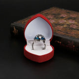 Velvet Heart Jewelry Display Box for Engagement Rings